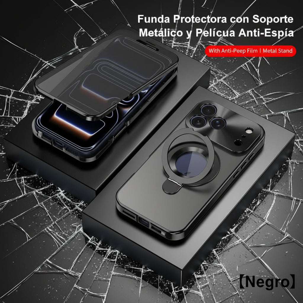 Compatible with IP17PRO Original Back Panel Phone Case IP16/15/14/13 Anti-Peeping Magnetic Leakproof Stand Anti-Fingerprint Protective Cover